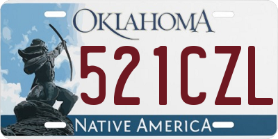 OK license plate 521CZL