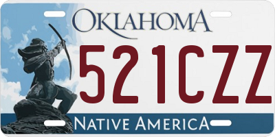 OK license plate 521CZZ