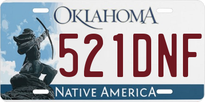 OK license plate 521DNF