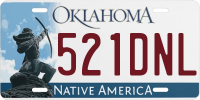 OK license plate 521DNL
