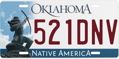 OK license plate 521DNV