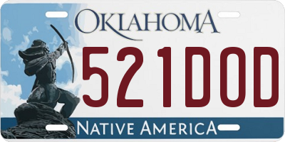 OK license plate 521DOD
