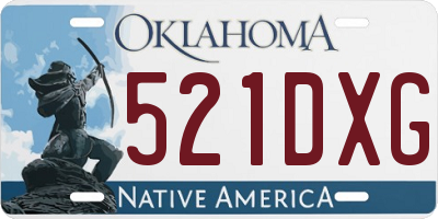 OK license plate 521DXG