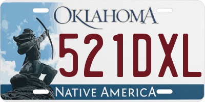 OK license plate 521DXL