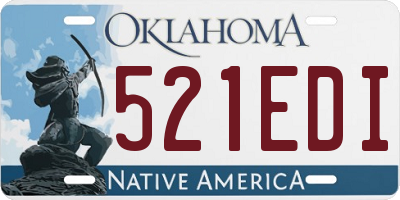OK license plate 521EDI
