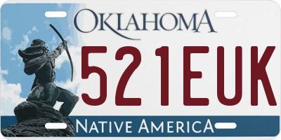 OK license plate 521EUK