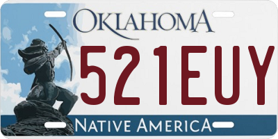 OK license plate 521EUY