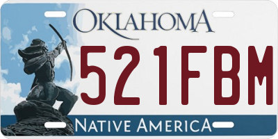OK license plate 521FBM