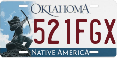 OK license plate 521FGX