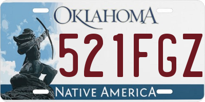 OK license plate 521FGZ