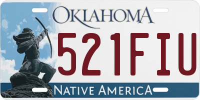 OK license plate 521FIU