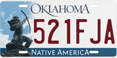 OK license plate 521FJA
