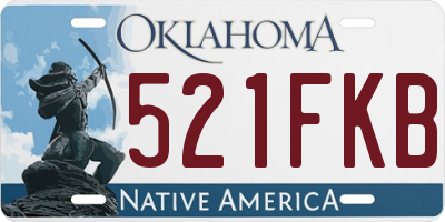 OK license plate 521FKB