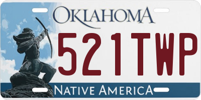 OK license plate 521TWP