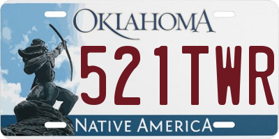 OK license plate 521TWR