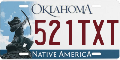 OK license plate 521TXT