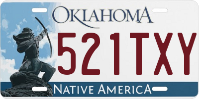 OK license plate 521TXY