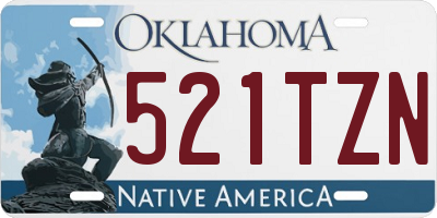 OK license plate 521TZN