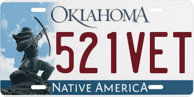 OK license plate 521VET