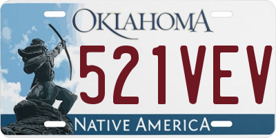 OK license plate 521VEV