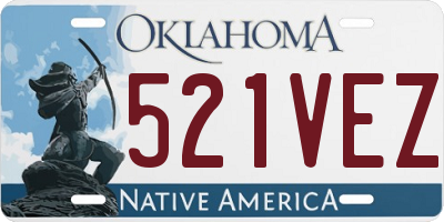 OK license plate 521VEZ