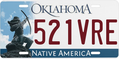 OK license plate 521VRE