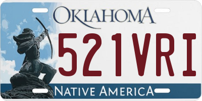 OK license plate 521VRI