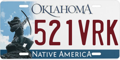 OK license plate 521VRK
