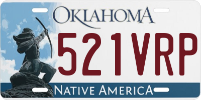 OK license plate 521VRP