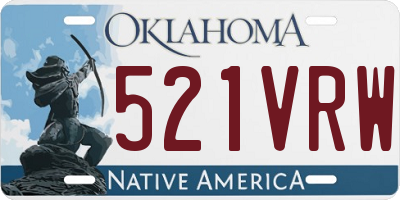 OK license plate 521VRW