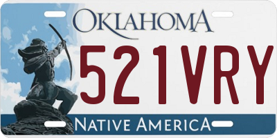 OK license plate 521VRY