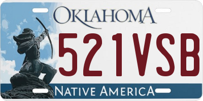 OK license plate 521VSB