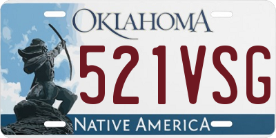 OK license plate 521VSG