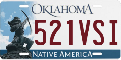 OK license plate 521VSI