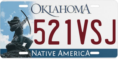 OK license plate 521VSJ