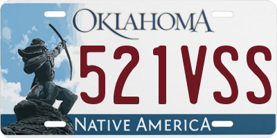 OK license plate 521VSS