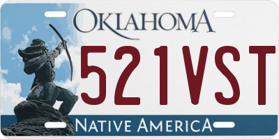 OK license plate 521VST