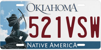OK license plate 521VSW