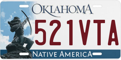 OK license plate 521VTA