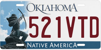 OK license plate 521VTD