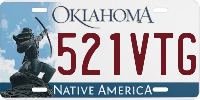 OK license plate 521VTG