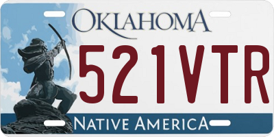 OK license plate 521VTR