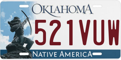 OK license plate 521VUW