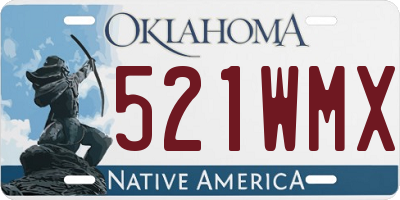 OK license plate 521WMX