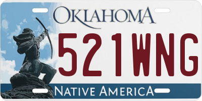 OK license plate 521WNG