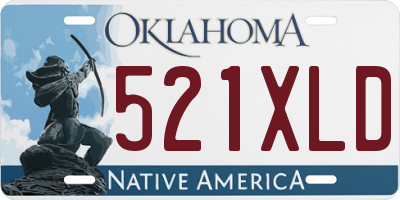 OK license plate 521XLD