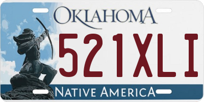 OK license plate 521XLI