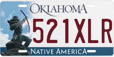 OK license plate 521XLR