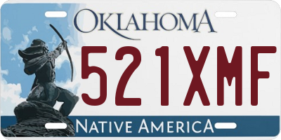 OK license plate 521XMF