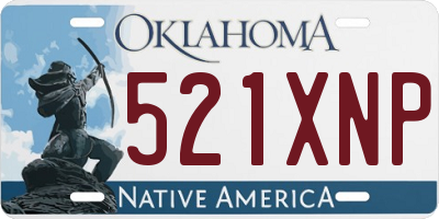 OK license plate 521XNP